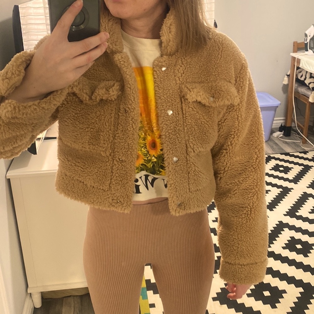 Sherpa tan crop jacket - Picture 11 of 14